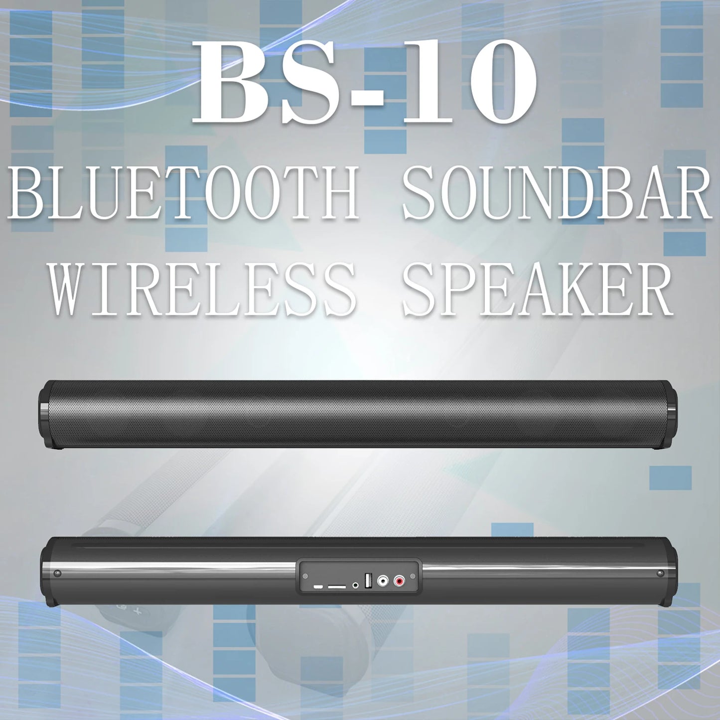 2024 Soundbar Sound Wireless Bluetooth Car Computer Speaker Stereo Tv Home Theater Sombar For 3.5mm Output PC