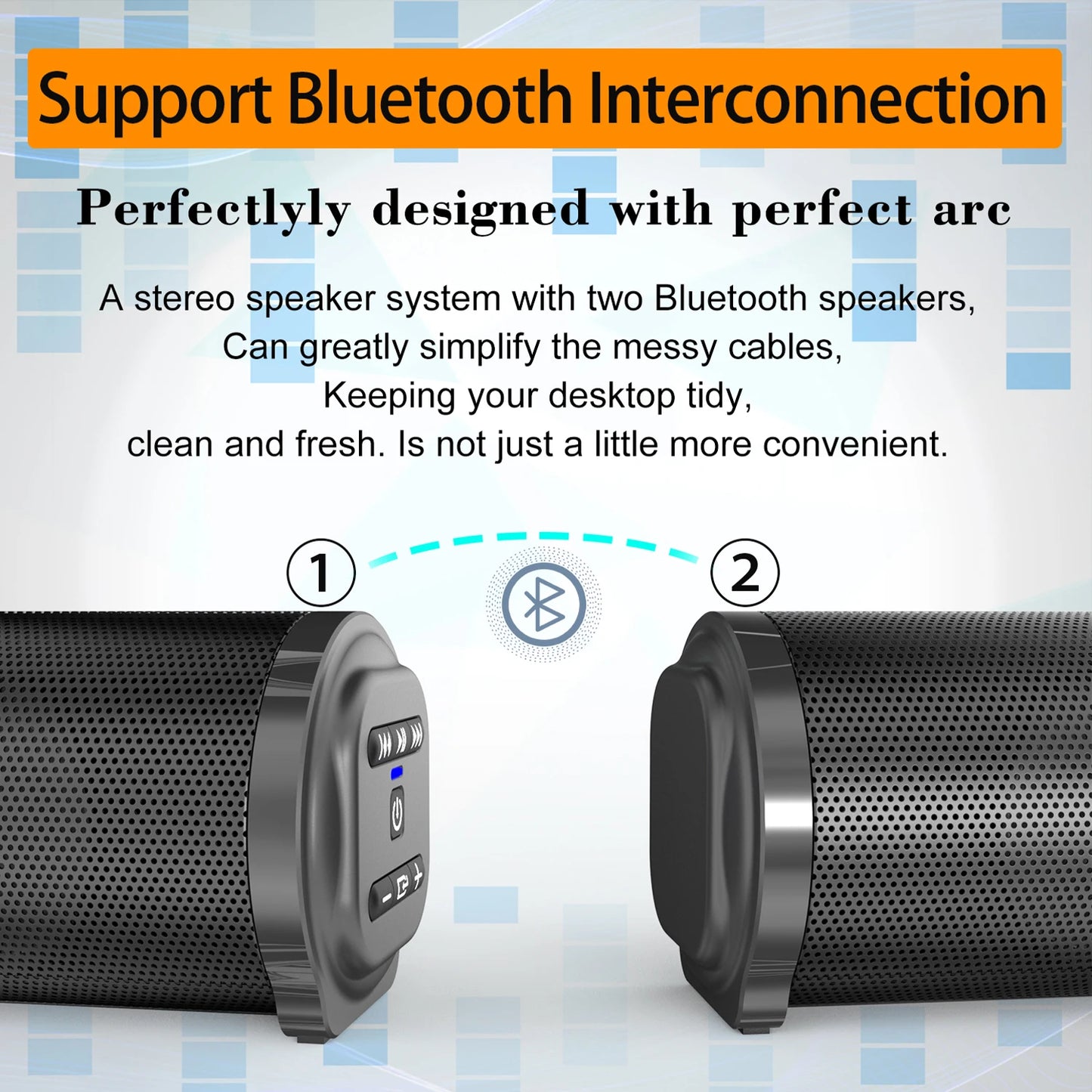 2024 Soundbar Sound Wireless Bluetooth Car Computer Speaker Stereo Tv Home Theater Sombar For 3.5mm Output PC