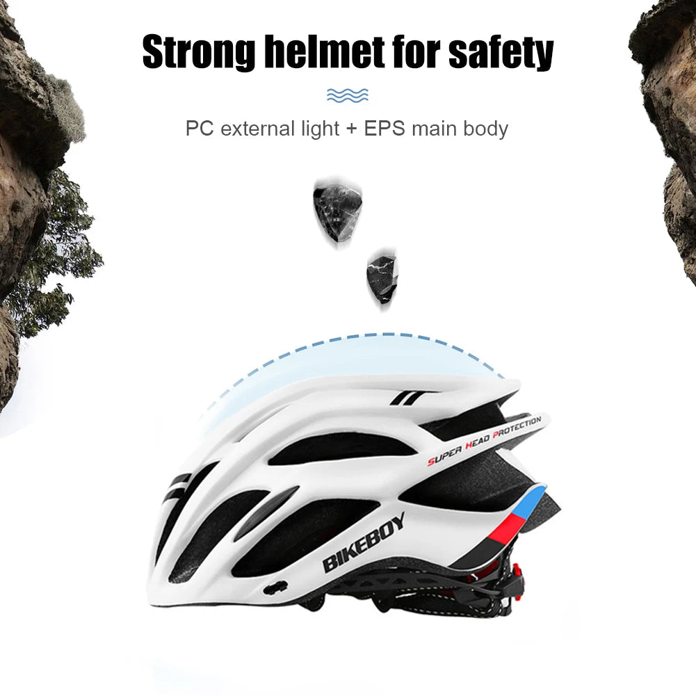 Bikeboy MTB Bike Helmet for Men Women Sport Cycling Helmet Adjustable Mountain Road Bicycle Soft Pad Safety Hat Cap Accessories