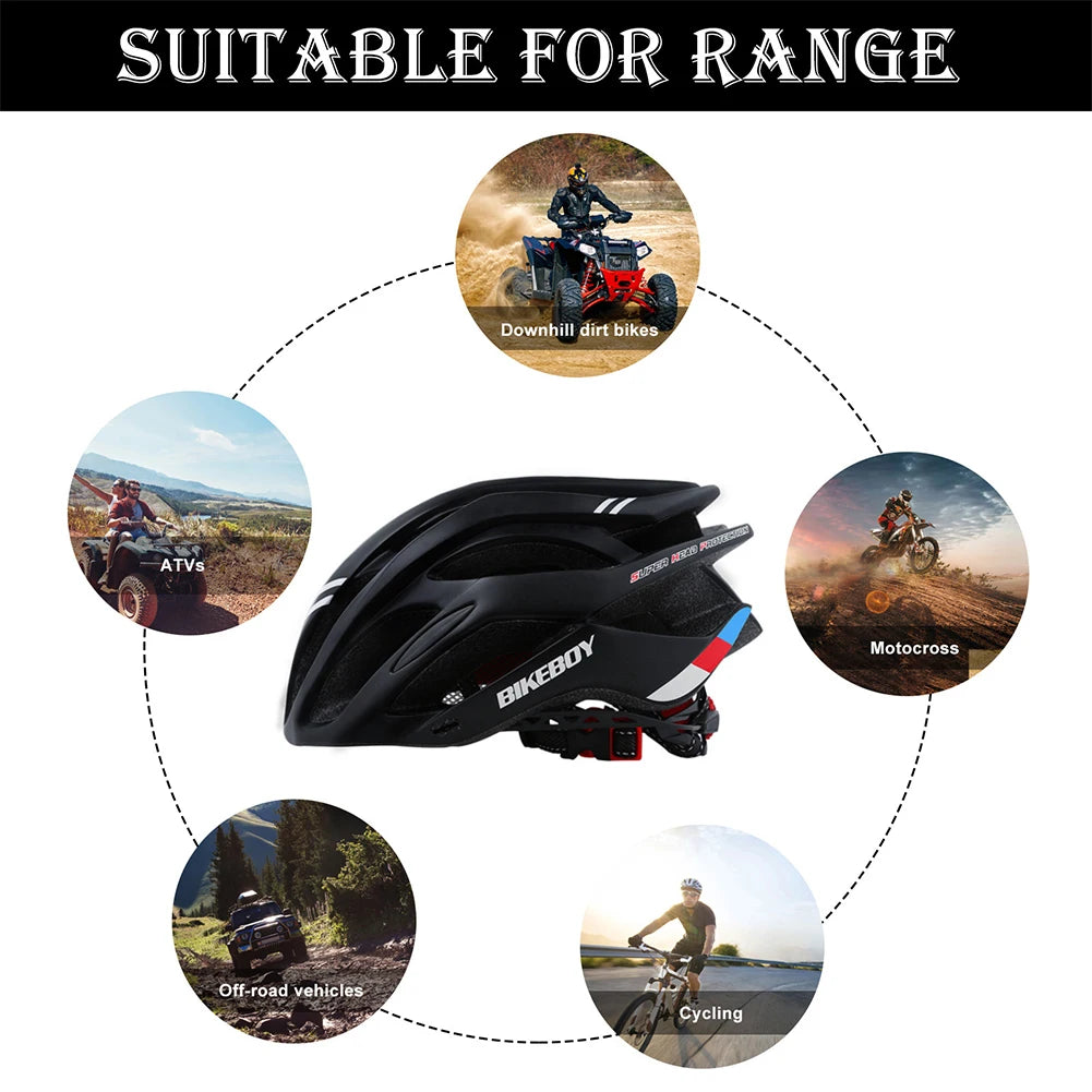 Bikeboy MTB Bike Helmet for Men Women Sport Cycling Helmet Adjustable Mountain Road Bicycle Soft Pad Safety Hat Cap Accessories