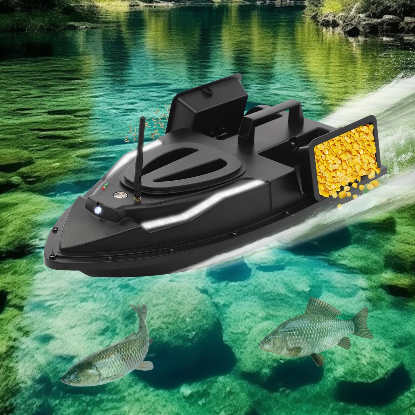 Fishing Bait Boat High Speed Fishing Bait Boat Remote Control Boat for Pool and Lake Bait Boats