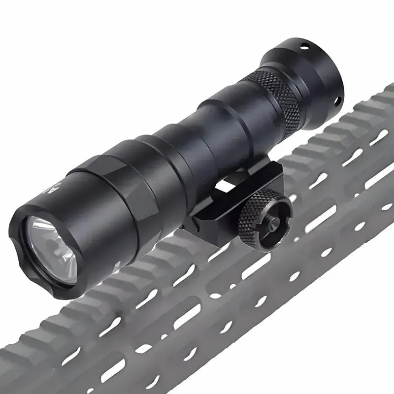 M300 Tactical Flashlight - High-Brightness LED,   Black,  Battery Holder for Outdoor, Hunting, and Tactical Use, Flashlight