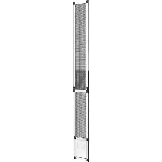 V2 Patio Pet Door Screen Insert Panel for Sliding Doors with UV Resistant Mesh and Locking Magnetic Mechanism Fits Door Track H