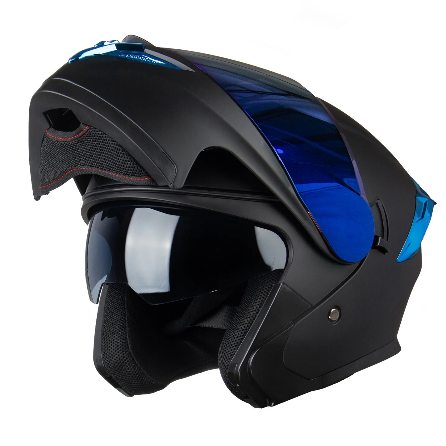 Modular Motorcycle Helmet - ABS Shell with Sunglasses Visor and Dual-Lens Full Face Motorcycle Helmet