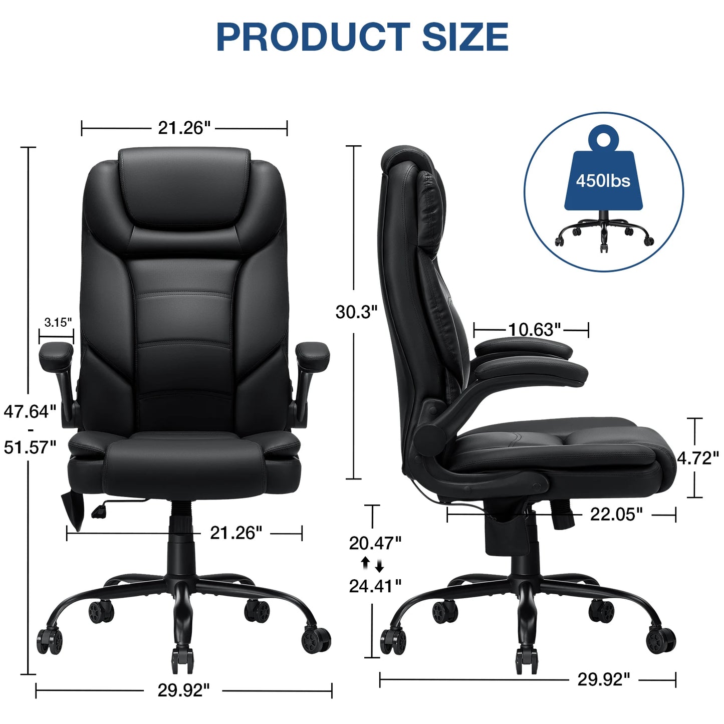 Office Chair With Ergonomic PU Leather Adjustable Height Reclining Backrest Orthopedic Inflatable Computer Recliner Chair Sofas