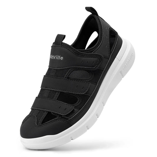 Men'S Summer Sandals Widened Diabetes Shoes Mens Casual Shoe Lightweight For Plantar Fasciitis Arch Support Relief Pain