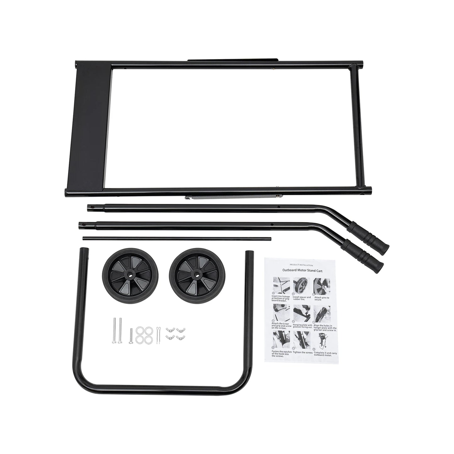 Folding Outboard Boat Motor Cart,154LBS Outboard Boat Motor Stand,  Heavy Duty Boat Motor Trolley,Multi Purposed Motor Stand