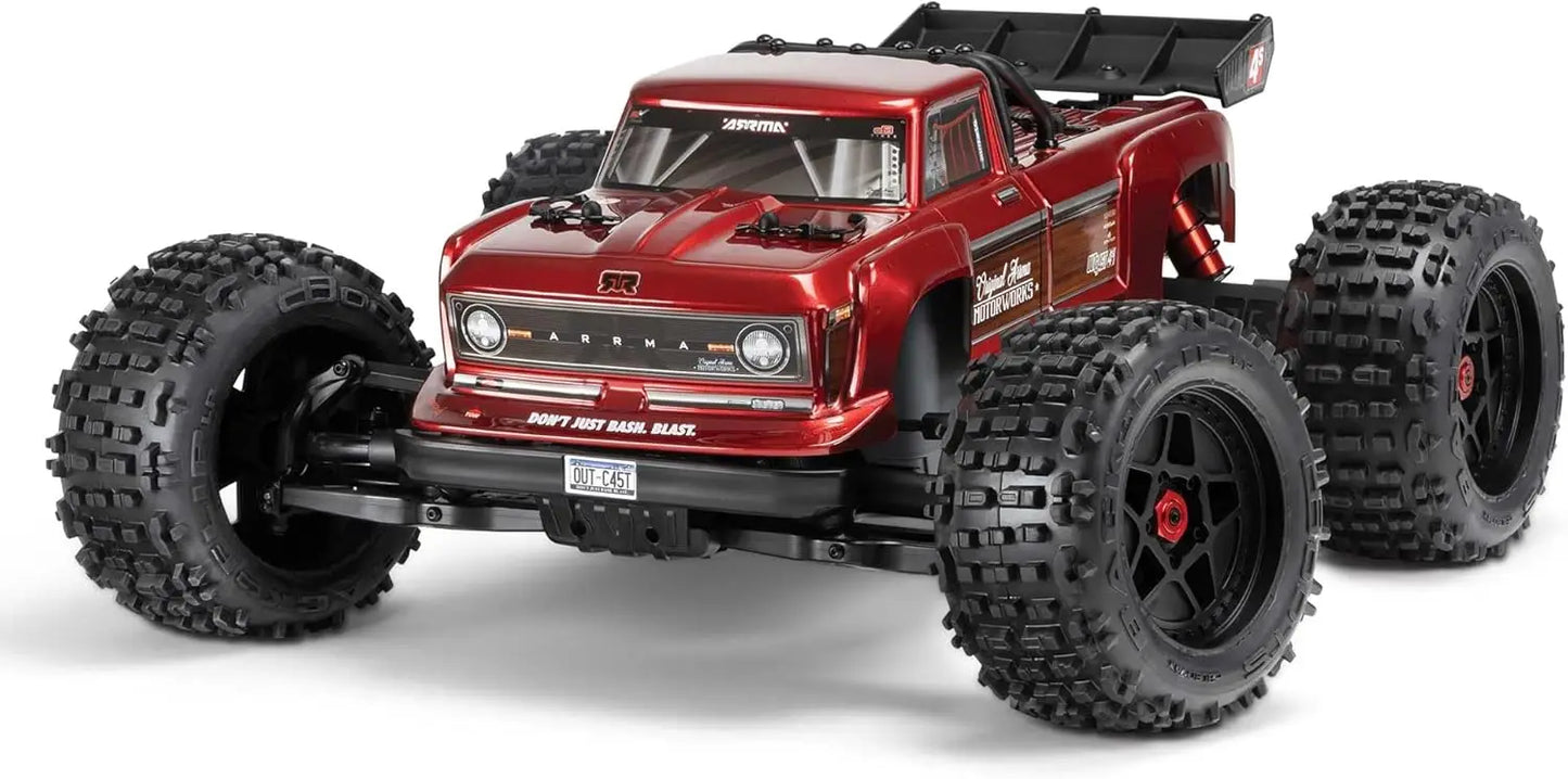 Truck Outcast 4X4 4S BLX 1/10TH 4WD Stunt Truck RTR (Battery and Charger Not Included), Red, ARA4410V2T4