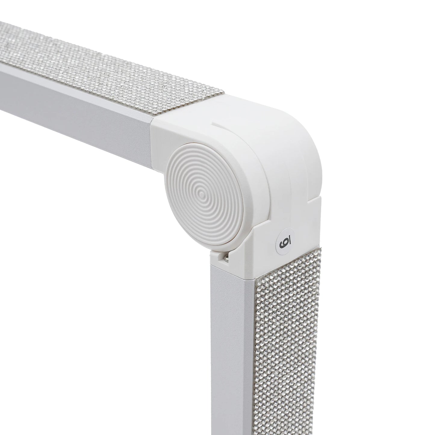 Rectangular Shape Desk Lamp with Simulated Diamonds for Manicures and Lashes, Foldable Nail Tech Light(White Color)