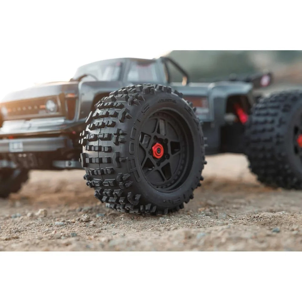 RC Truck Outcast 4X4 4S BLX 1/10TH 4WD Stunt Truck RTR (Battery and Charger Not Included), Gunmetal,