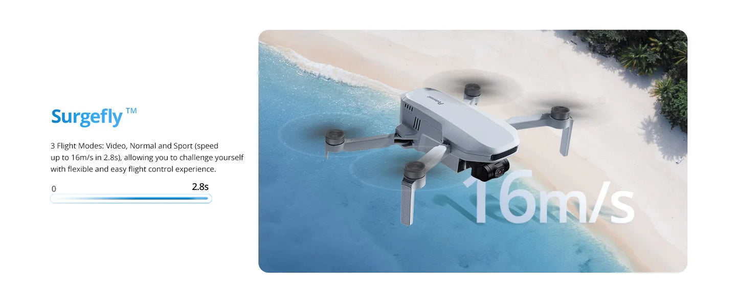 Potensic C0 4K GPS Professional Drone Max 6-KM, 3-Axis Gimbal, Visual Tracking, QuickShot, Under 249g, Return to Home-ATOM