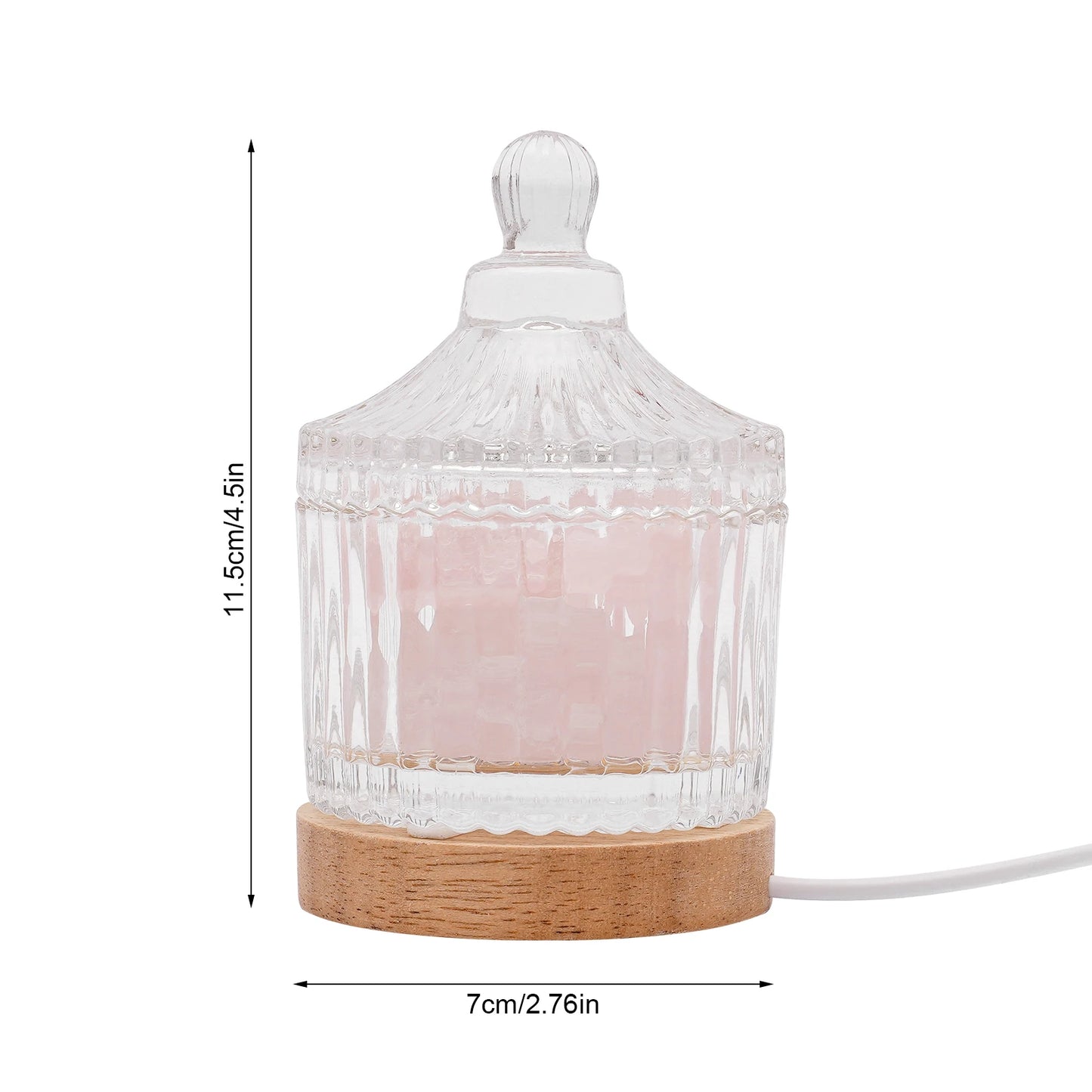 Ore Glass Diffusers Essential Oil Diffuser Air Diffuser Machine with USB Night Light Air Nebulizing Room Humidifier Home