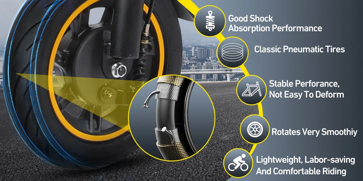 500W Foldable Electric Scooter for Commuting, 10'' Inflatable Tire, 36V 15Ah Battery, Range 35-40km, APP Support E-scooter