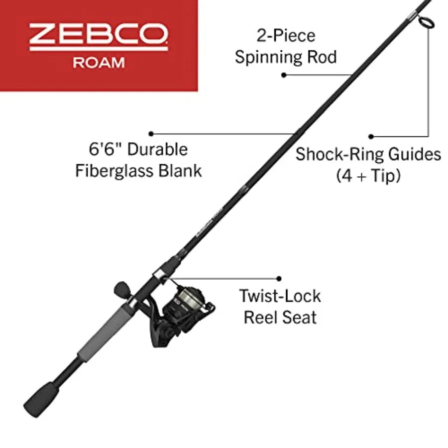 Spinning Reel and Fishing Rod Combo with Split ComfortGrip Rod Handle for Enhanced Control and Precision in Freshwat