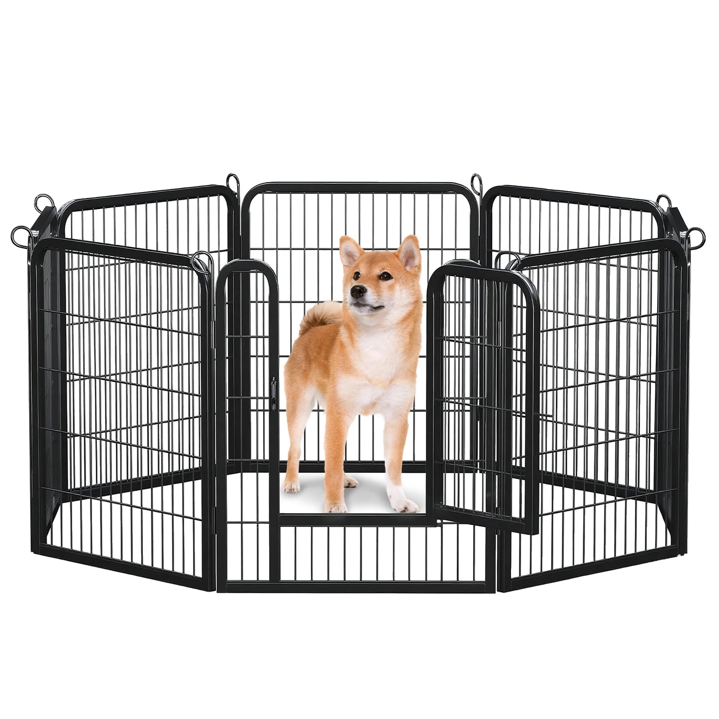 Heavy-Duty Metal Puppy Playpen – 24"/32"/40" Options, 8/16 Panels, Ideal for Indoor Use & Outdoor (RV Camping, Yard, Garden)