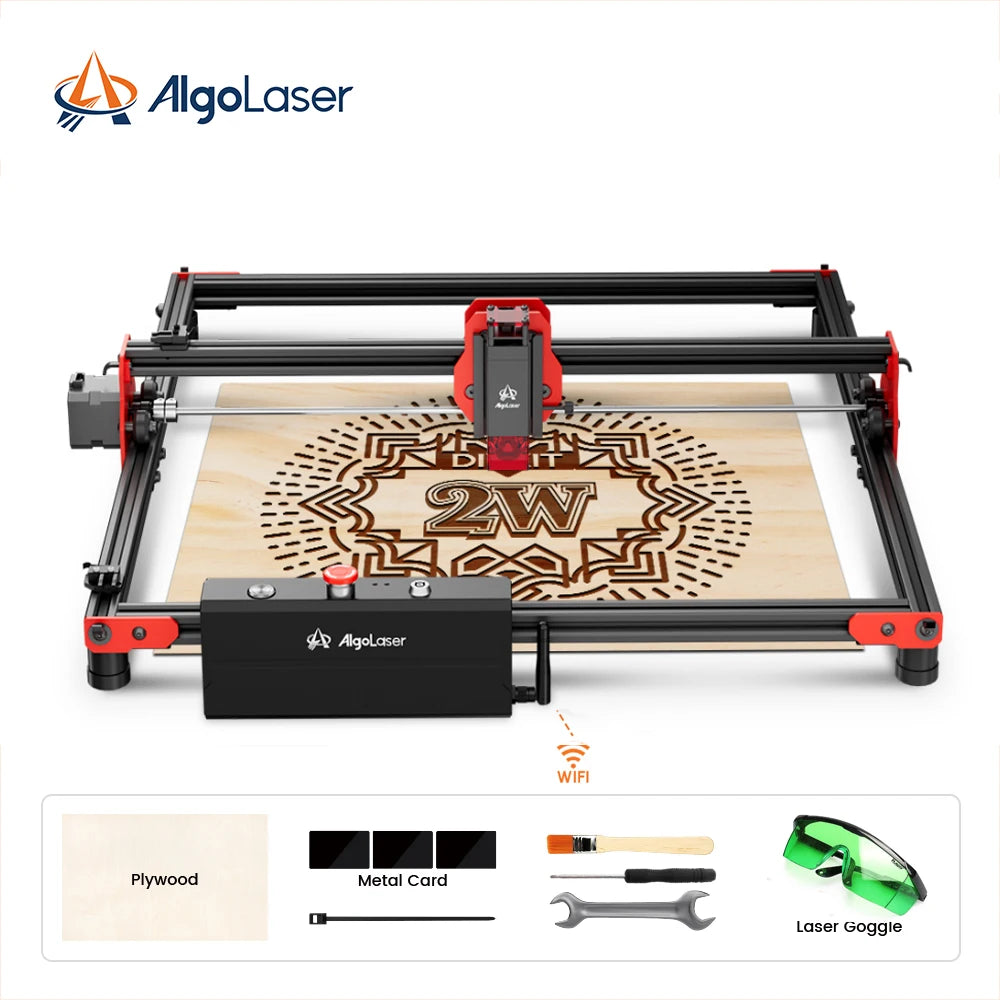 AlgoLaser DIY KIT 2W 5W10W 20W Laser Marking Machine for Furniture Craftsmanship Wood Plywood Plastic Leather Stainless Steel