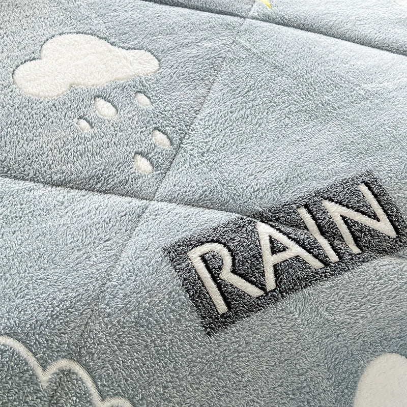 3pcs All-Season Thickened Lamb Wool & Sherpa Quilt Set - Home/Dorm Multi-Person Winter Bedding with 2 Pillowcases