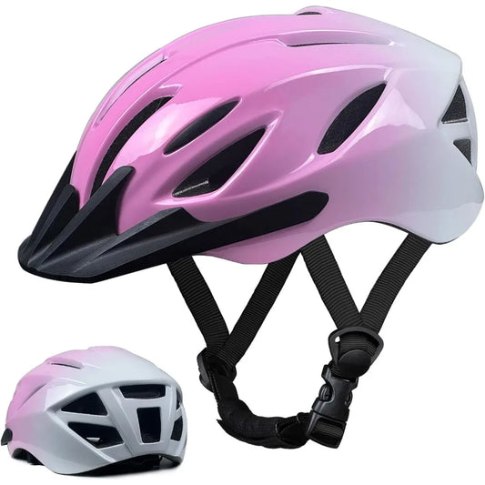 Adult Bike Helmet for Men Women Ages 14 and Up, Streamlined Design with Snap On/Off Visor Moisture-Washable Lining, Bicycle Cycl