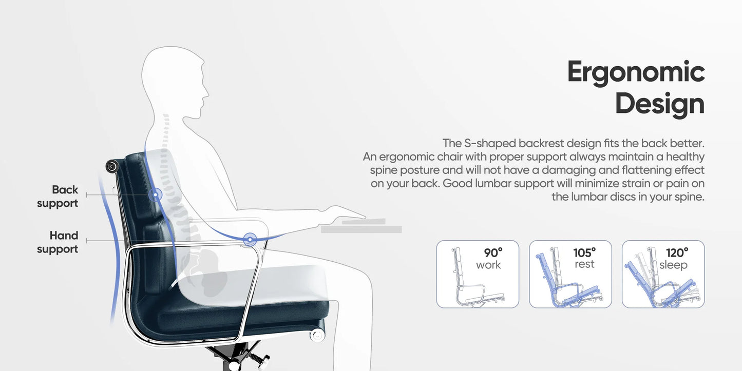 Office Guest Chair Genuine Leather Executive Chair Reception Chairs with Wheels Adjustable Swivel Rolling Office Chairs