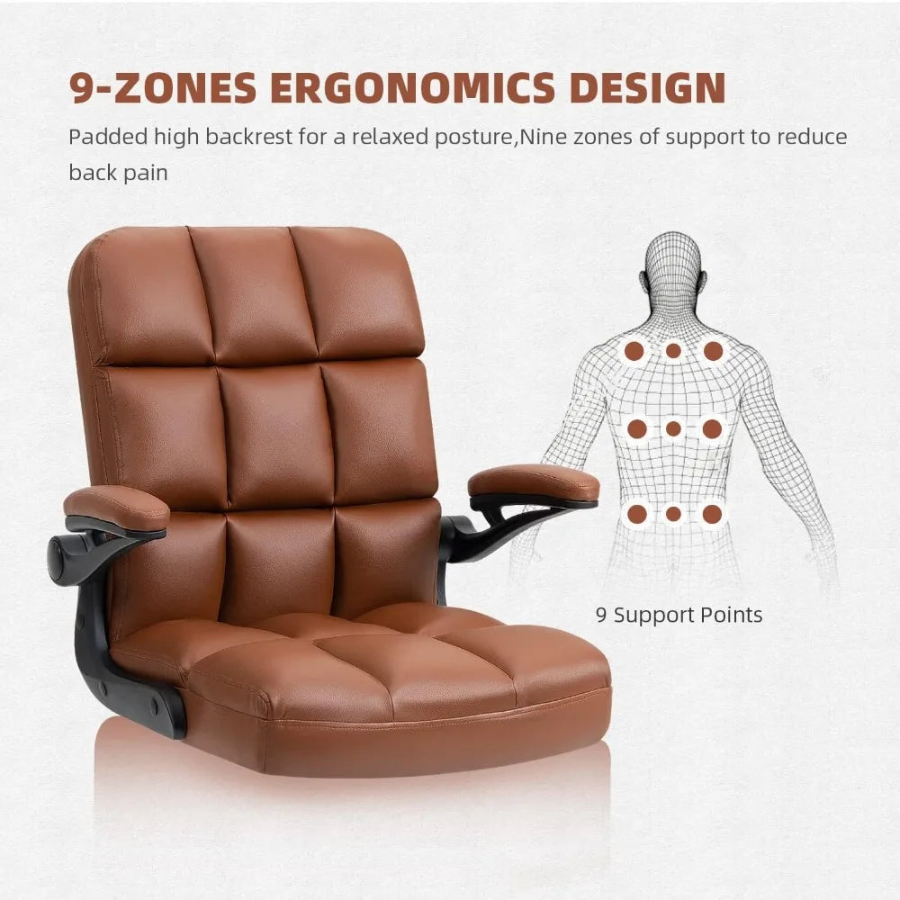 Home Office Chair Ergonomic Desk Executive Chair Computer Task Chair, Rolling Swivel Chair with Arms,