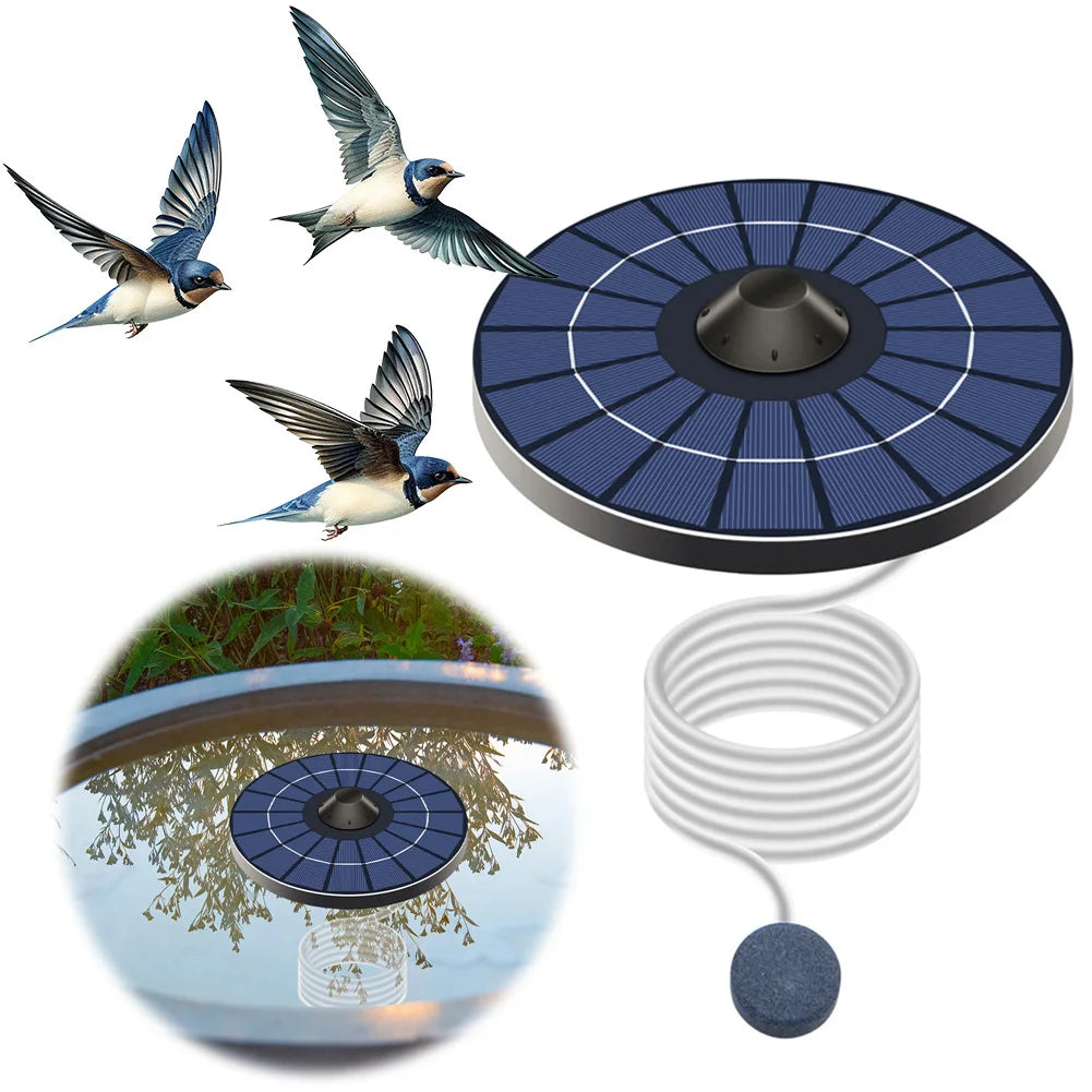 Solar Floating Pond Aerator Solar Powered Air Pump Auto Off Pond Oxygen Pump Fish Tank Oxygenator for Garden Pond