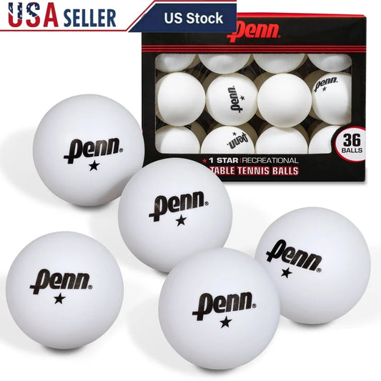 Official 1-Star Table Tennis Balls Set of 36 Durable High Visibility Ping Pong Balls Recreation and Competition