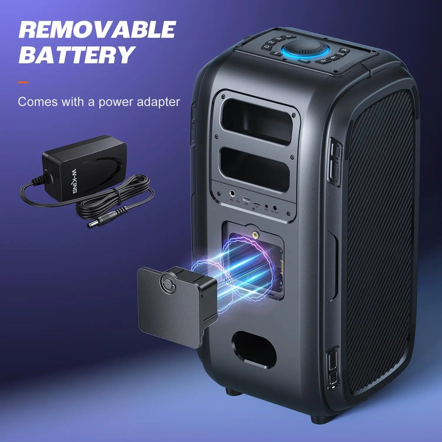 W-KING 250W PEAK Large Bluetooth Speaker Loudest/Massive 120dB/12 Custom Bass, V5.3 Big Party Boombox Portable Speaker Wireless