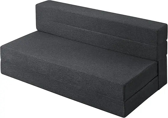 Queen Size Foldable Sofa Bed with Memory Foam, Convertible Sleeper Chair, Lazy Futon Sofa for Living Room, Home Office, and Gues