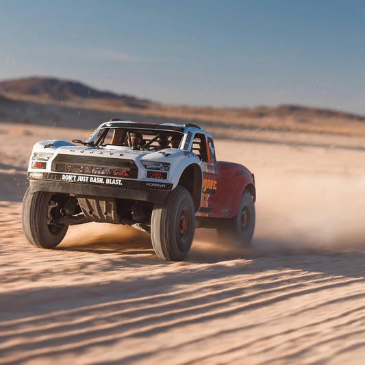 RC Truck 4X4 4S BLX 1/8th Scale Desert Truck RTR (Battery and Charger Not Included), White/Red ARA4404T1