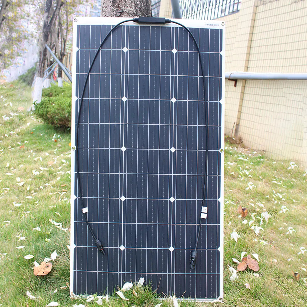 12V Flexible Solar Panel Kit 100W 200W Monocrystalline Waterproof