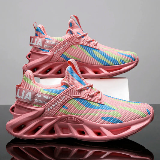 Running shoes for men and women, lightweight mesh, breathable and comfortable, flat and soft tennis shoes