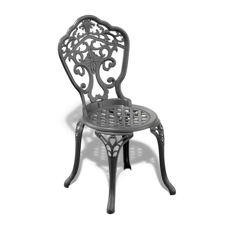 9-Piece Outdoor Dining Set, All-Weather Cast Aluminum Furniture, Black Frame