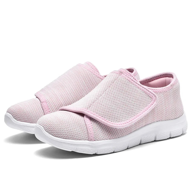 Men Women Walking Shoes Comfortable Walking Sneakers Adjustable Closure Extra Wide Shoes Lightweight for Elderly Swollen Feet