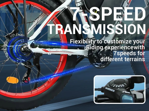ORLMS XDC600 adult E-bike 1000W 52V 30Ah battery  Electric Bike,26-inch All-terrain fat tire E-Mountain bike