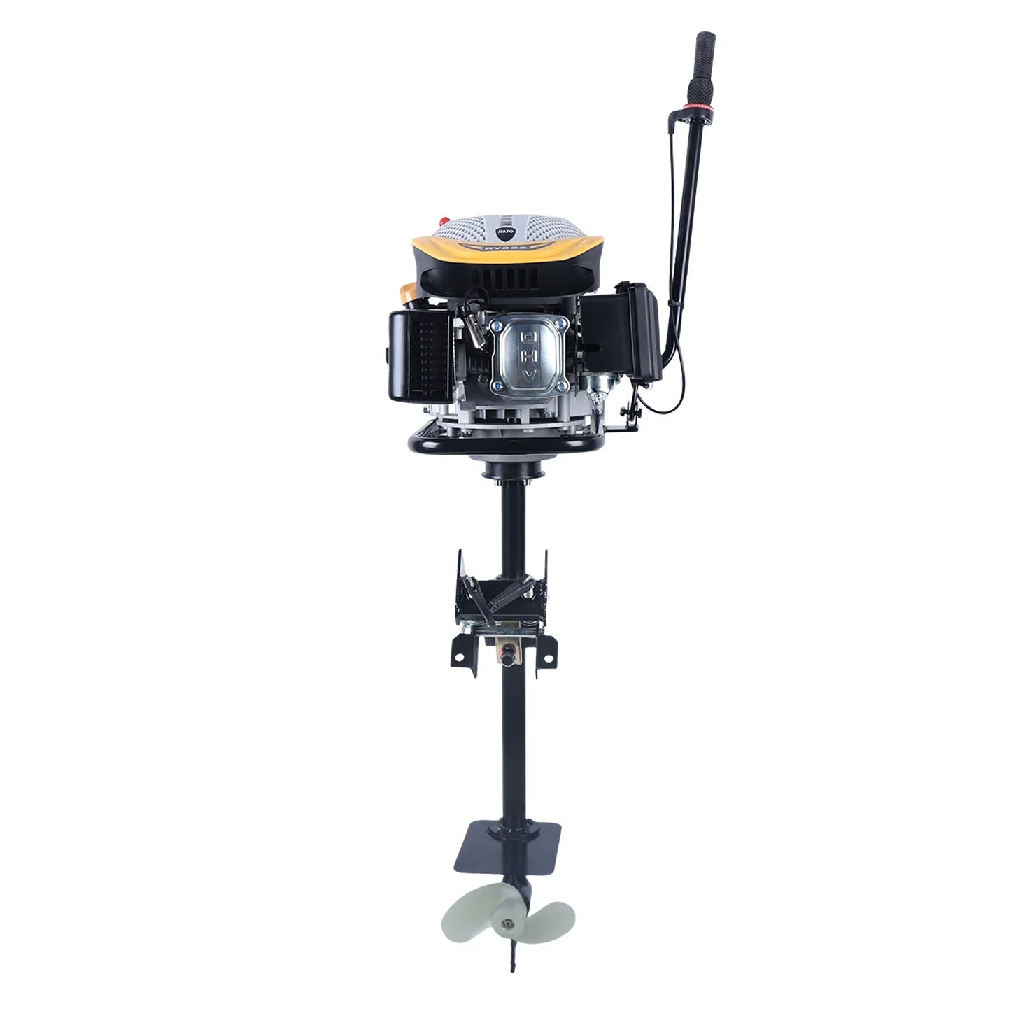 4-Stroke 9HP Outboard Motor 225CC Heavy-Duty Outboard Motor Fishing Boat Marine Engine for Fishing Aquaculture Outdoor Adventure