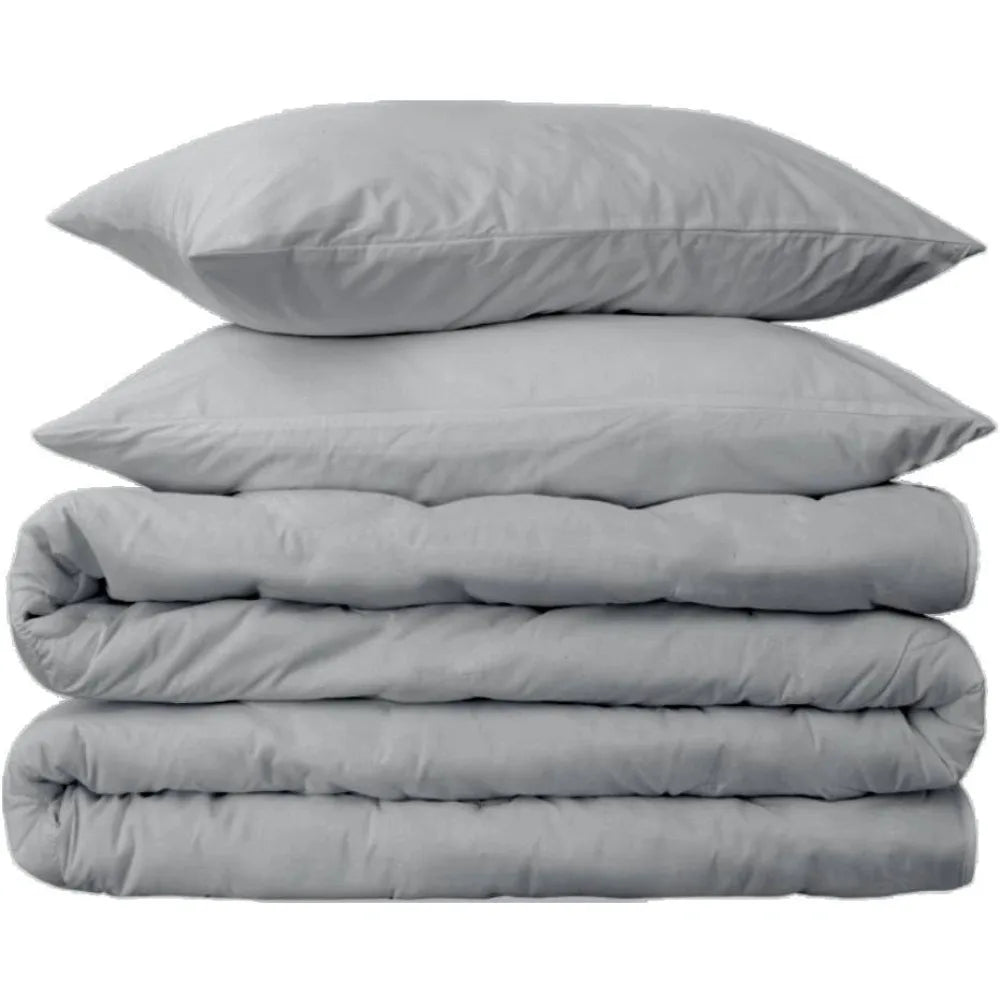 Peruvian Pima Cotton 415 Thread Count Percale Duvet Cover Set - Full/Queen, 100% Pima Cotton, 3-Piece (1 Duvet Cover, 2 Pillowca