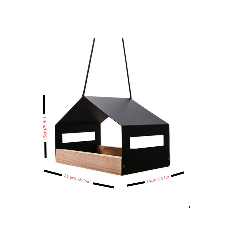1PC Outdoor gardening, Metal house Modern bird feeder garden decoration, hummingbird feeder, hanging bird house