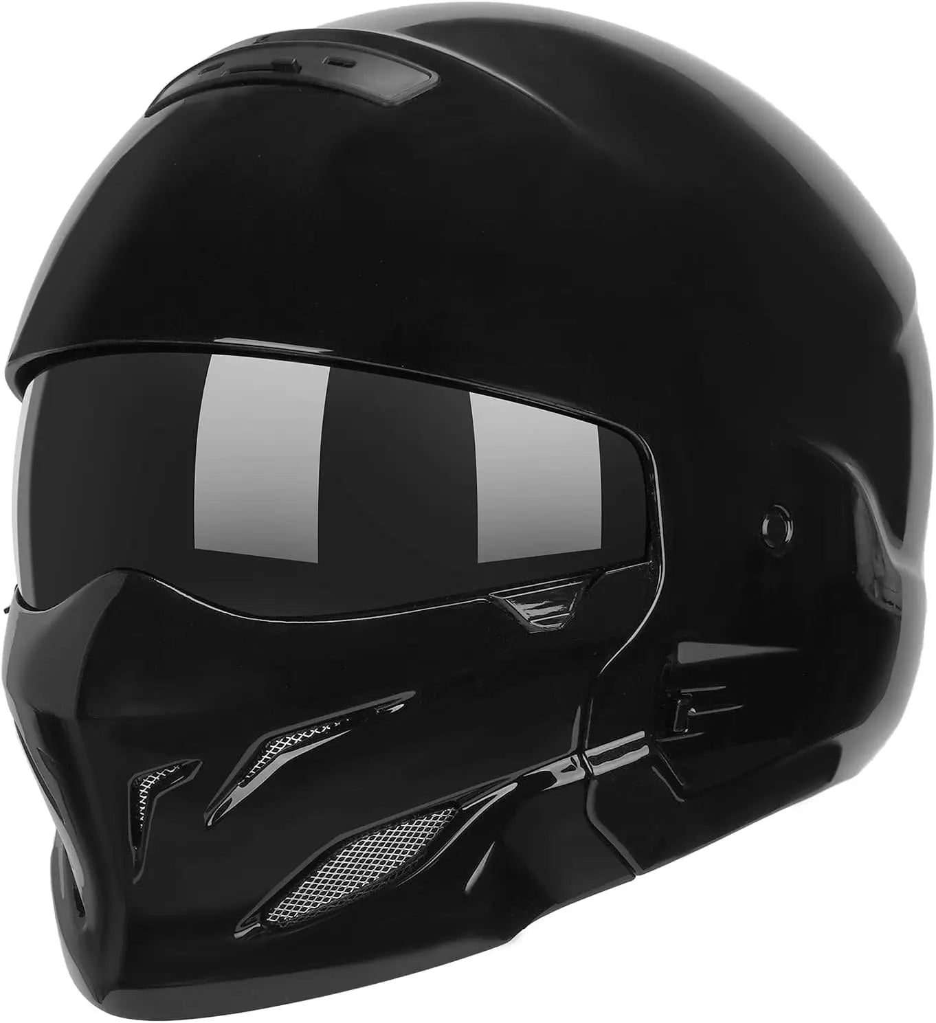 Open Face Motorcycle Helmet for Unisex-Adult Dirt Bike ATV Scooter Cruiser Full Face Motocross Helmet Interchangeable Mouth Cove