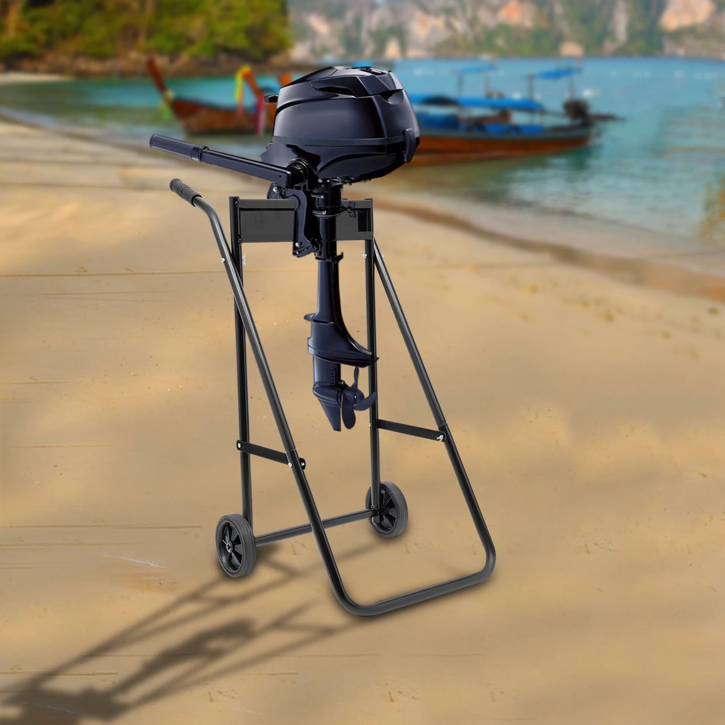 Folding Outboard Boat Motor Cart,154LBS Outboard Boat Motor Stand,  Heavy Duty Boat Motor Trolley,Multi Purposed Motor Stand