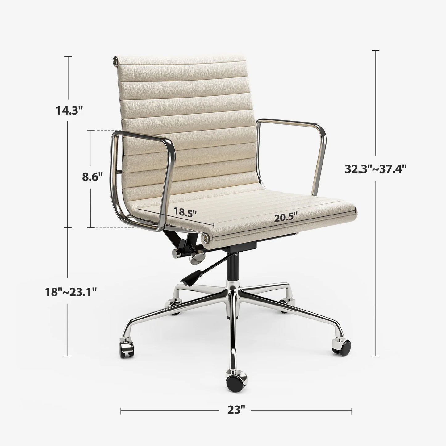 Office Guest Chair Upholstered Leather Comfortable Reception Chairs with Wheels Adjustable Swivel Rolling Office Chairs