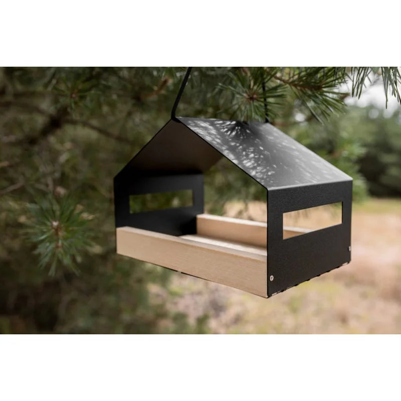 1PC Outdoor gardening, Metal house Modern bird feeder garden decoration, hummingbird feeder, hanging bird house