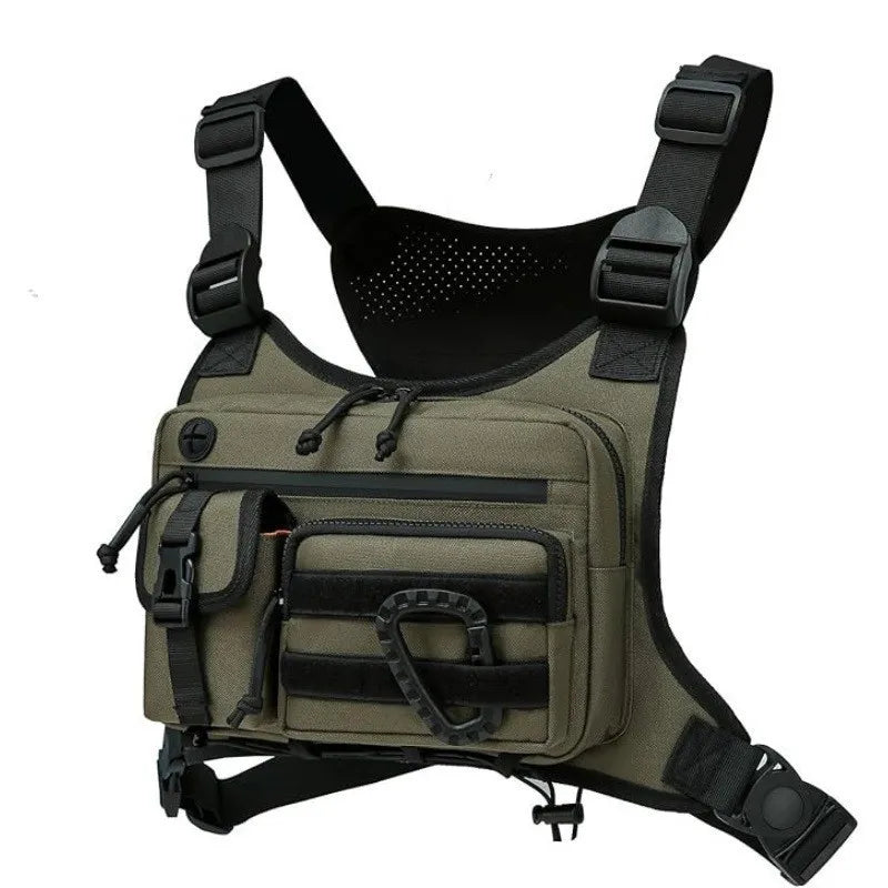 Outdoor Tactical Chest Bag Men's Vest EDC Waterproof Anti-Theft Chest Pack for Cycling Bags Running Front Chest Bag