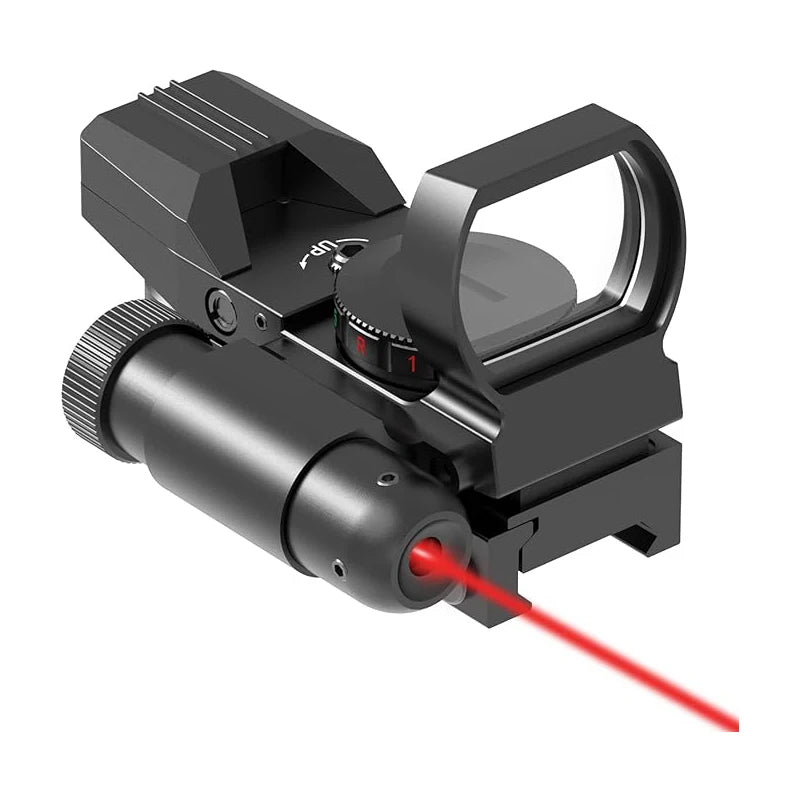 Feyachi Reflex Sight - 4 Reticle Red & Green Dot Sight Optics with Red Laser Sight Less Than 5mW Output for Picatinny Rails