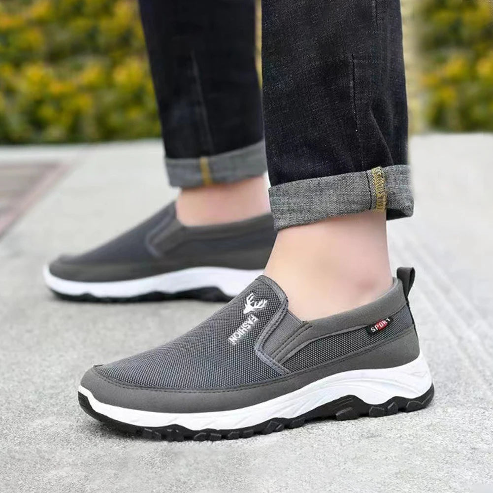 Men Penny Boat Shoes Sports Shoes Breathable Orthopedic Travel Plimsolls Flat Slip On for Outdoor Activity Hiking Walking
