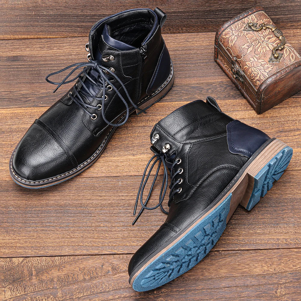 Men Ankle Boots Fashion Brand Comfortable Casual Men Boots