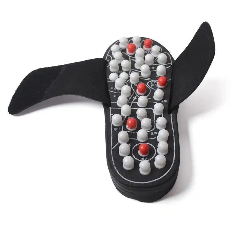 A Pair Of Acupoint Massage Slippers For Both Men And Women, Chinese Style Acupoint Rotating Foot Massage Shoes, Unisex Style