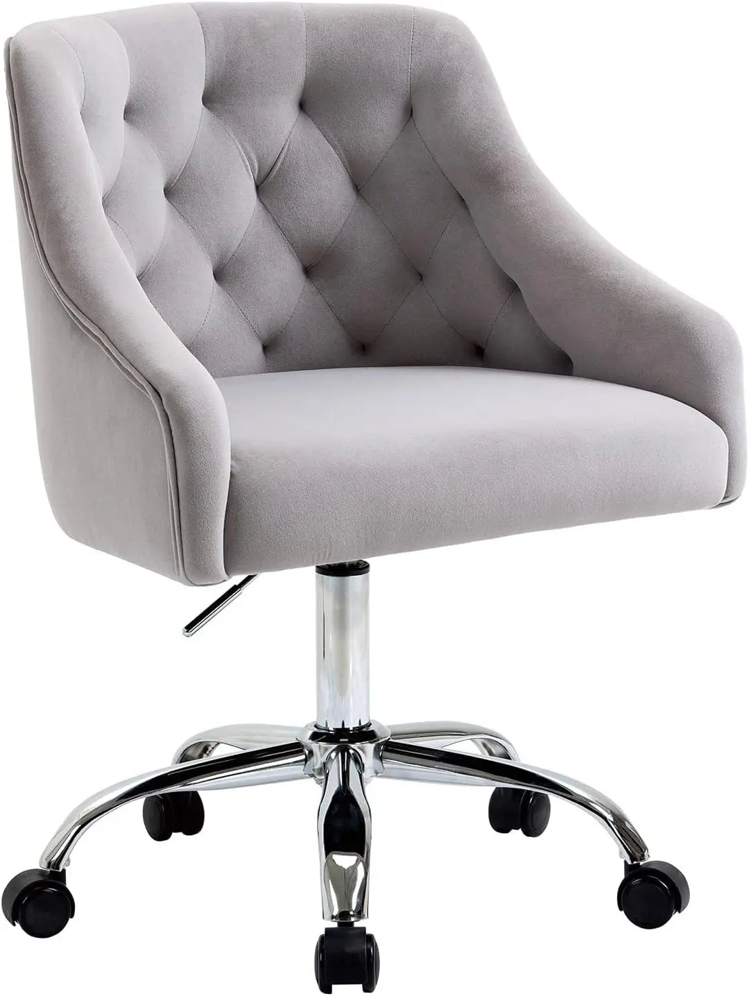Home Office Desk Chair Modern Velvet Office Computer Chair Height Adjustable Mid-Back Task Chair