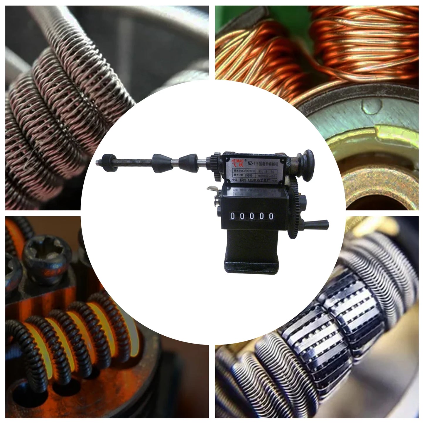 Manual Wire Winder with Counter Hand Crank Wire Winding Machine Portable and Easy to Use