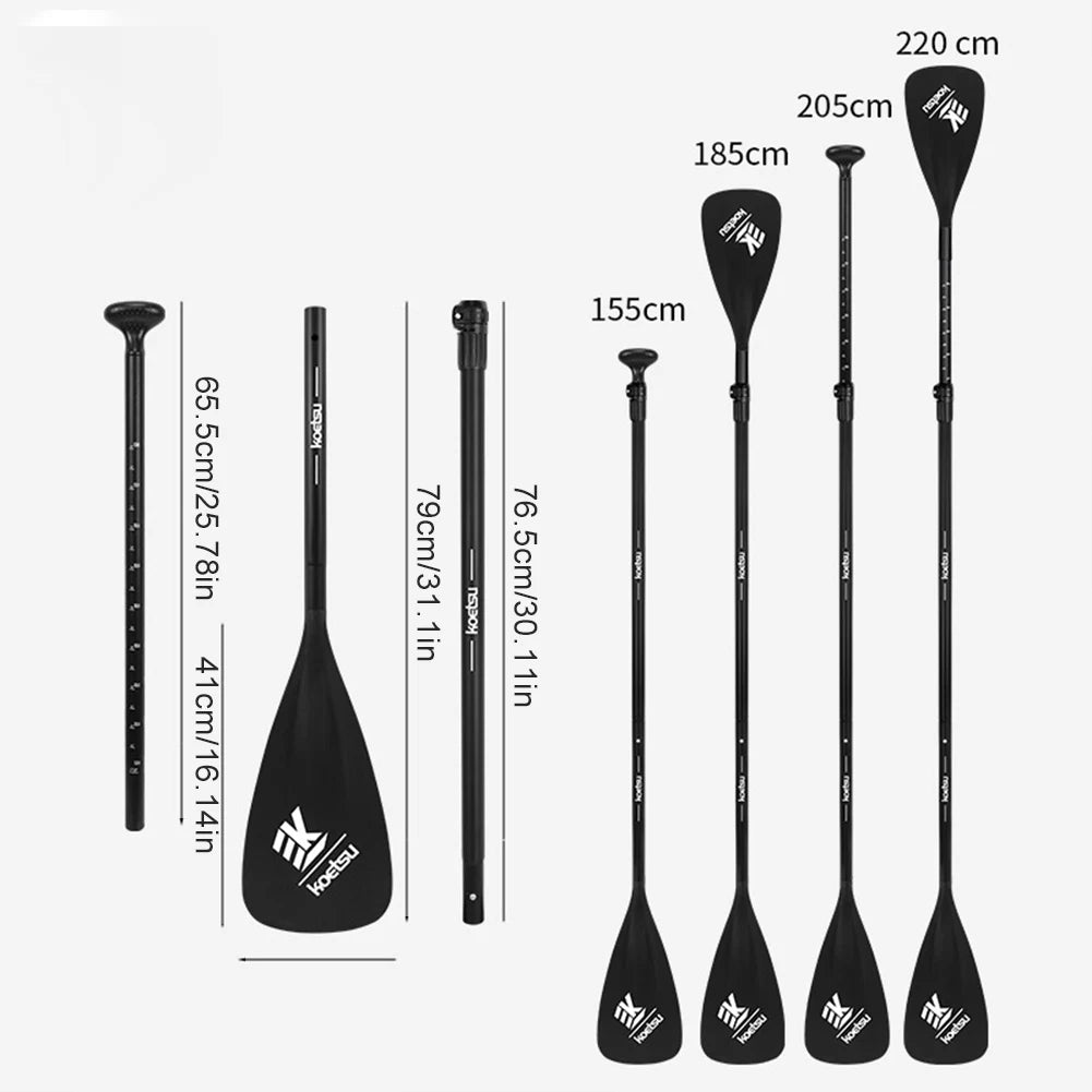 Aluminum Alloy Detachable SUP Paddle Three Piece Adjustable Kayak Canoe Paddle