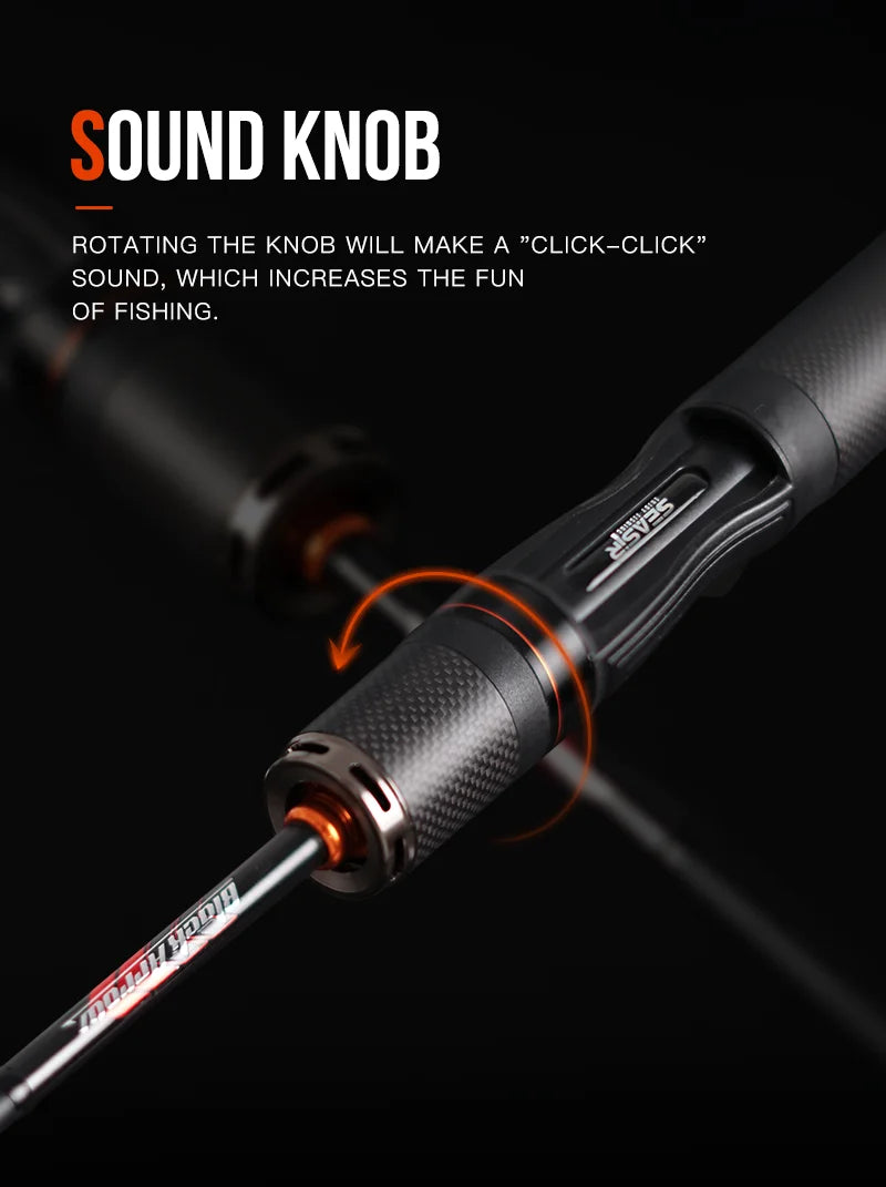 SEASIR Black Arrow Spining Baitcasting Fishing Rod 4.92FT LureWeight 0.8-10gUL Carbon Fiber FUJI O Guide Rings BFS Two Sections